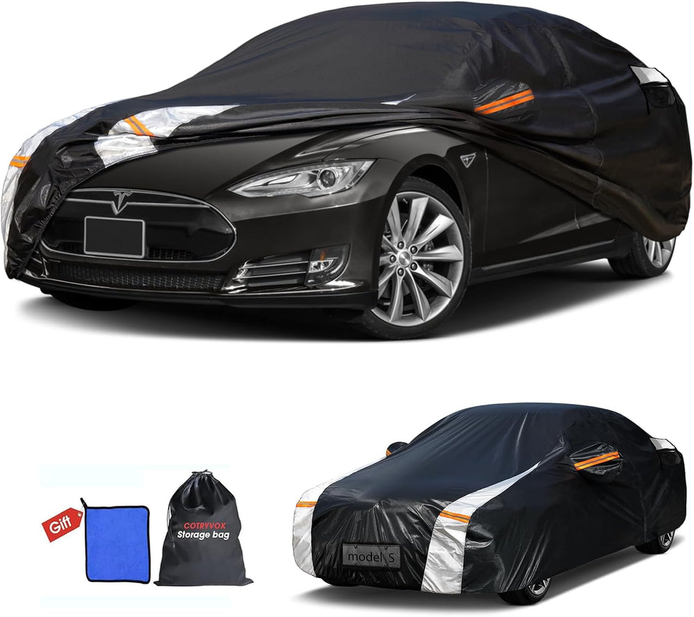 12-Layer Custom Fit Car Cover for Tesla Model S, Upgraded Waterproof