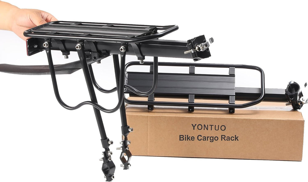 Rear Bike Rack,Bike Cargo Rack w/Fender & Large Size Reflective,Quick Rel...
