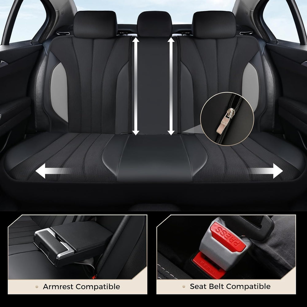 Coverado Automotive Seat Cover Full Set, Front and Rear Seat Covers, Waterpro...