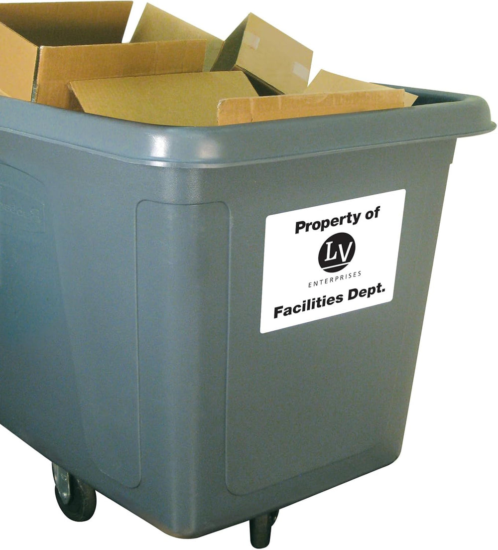 Avery Durable White Cover Up ID Labels for Laser Printers, 8.5" x 11&quo...
