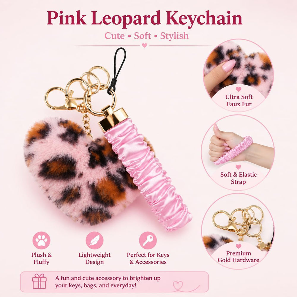 10PCS Pink Leopard Print Car Accessories for Women, Cute Cheetah Print Set wi...