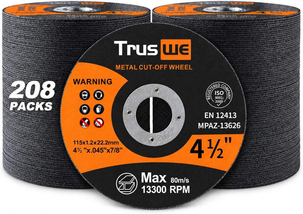 208 Pack Cut Off Wheels - 4 1/2 Inch Metal and Stainless Steel Cutting Wheel ...