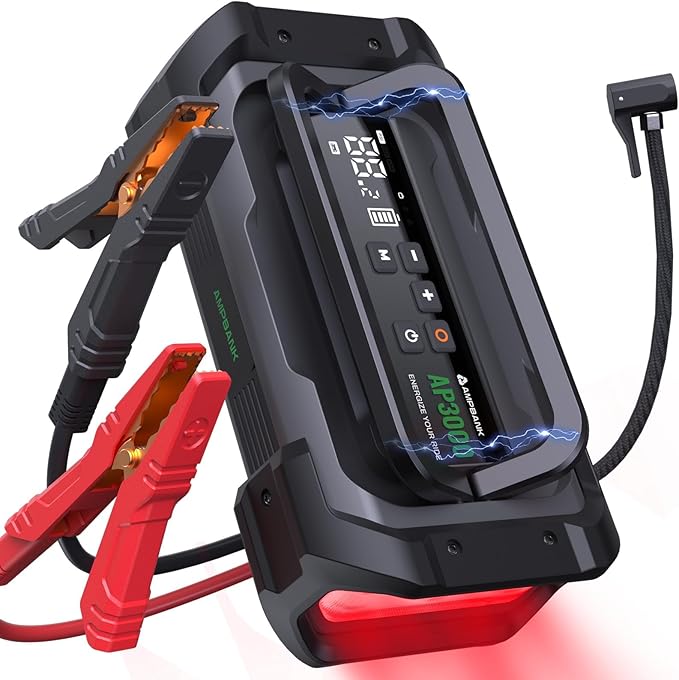Jump Starter with Air Compressor, 3000A Portable Car Jump Starter with 150PSI