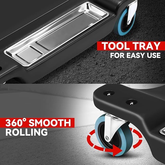 Auto Dynasty 40 Inches Mechanic Creeper, Automotive Garage Repair Low Profile