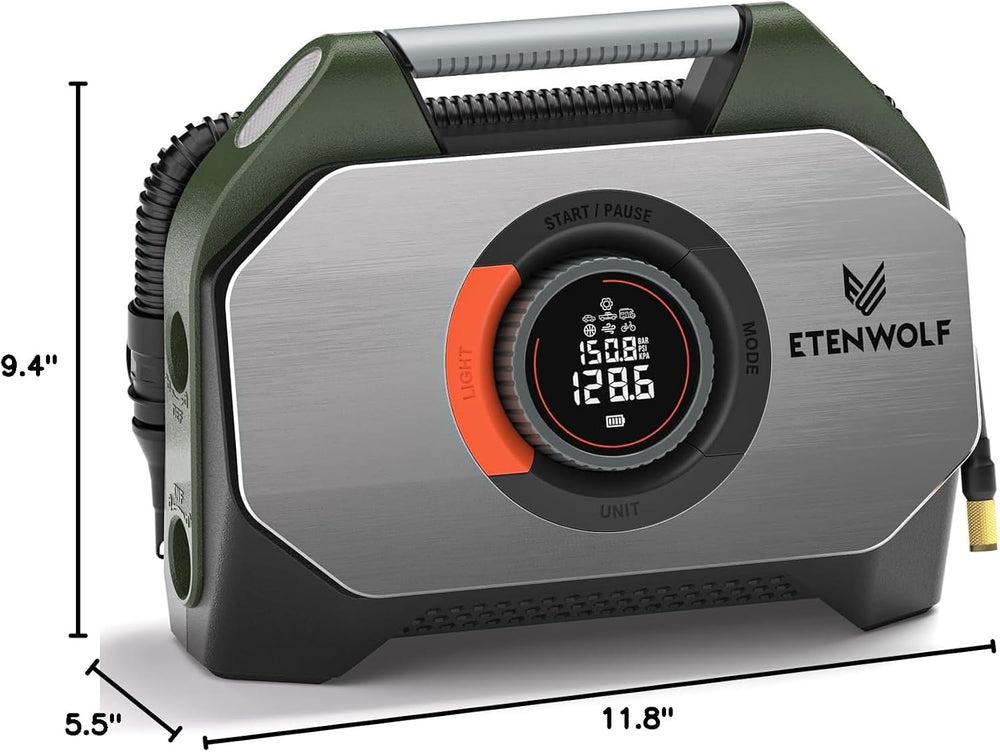 ETENWOLF VORTEX S7 Tire Inflator for Heavy-duty Vehicle with 38400 mAh