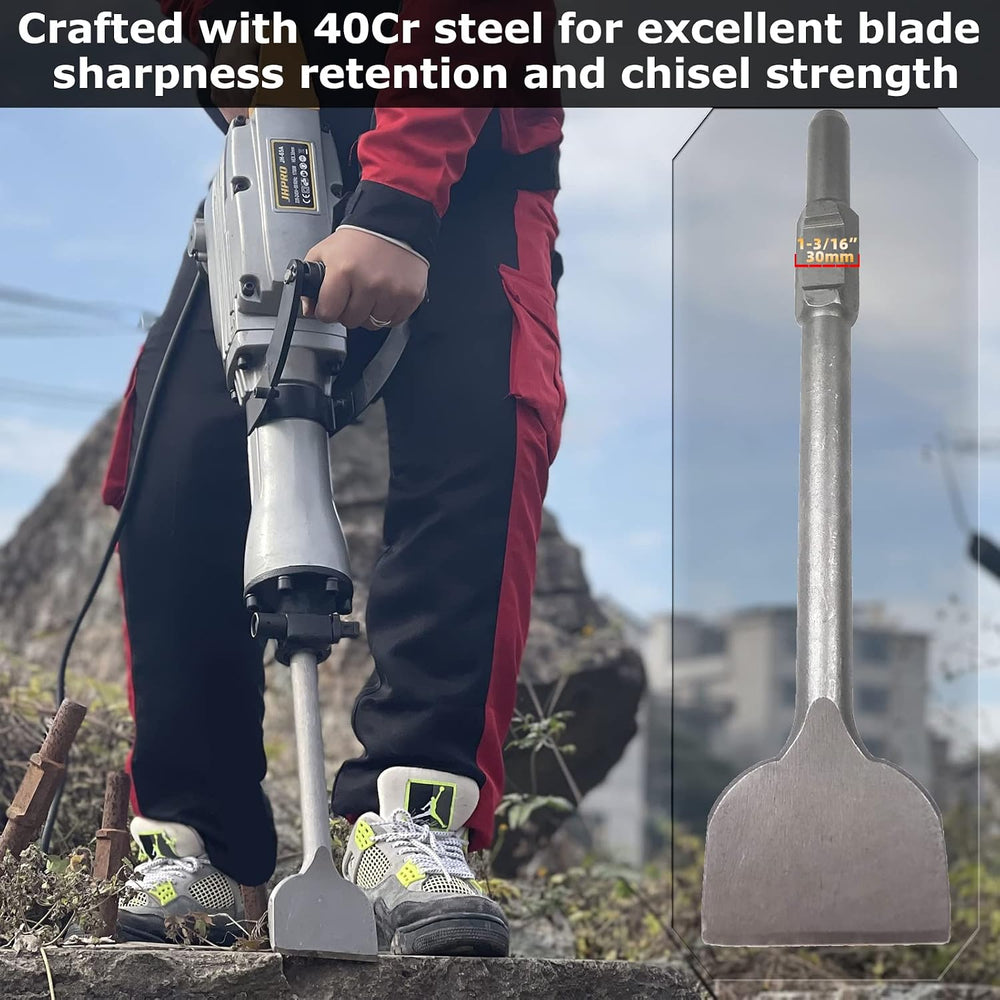 JACKCHEN 4 Inch Wide Tile & Removing Tile and Stone Chisel for hex.30mm D...