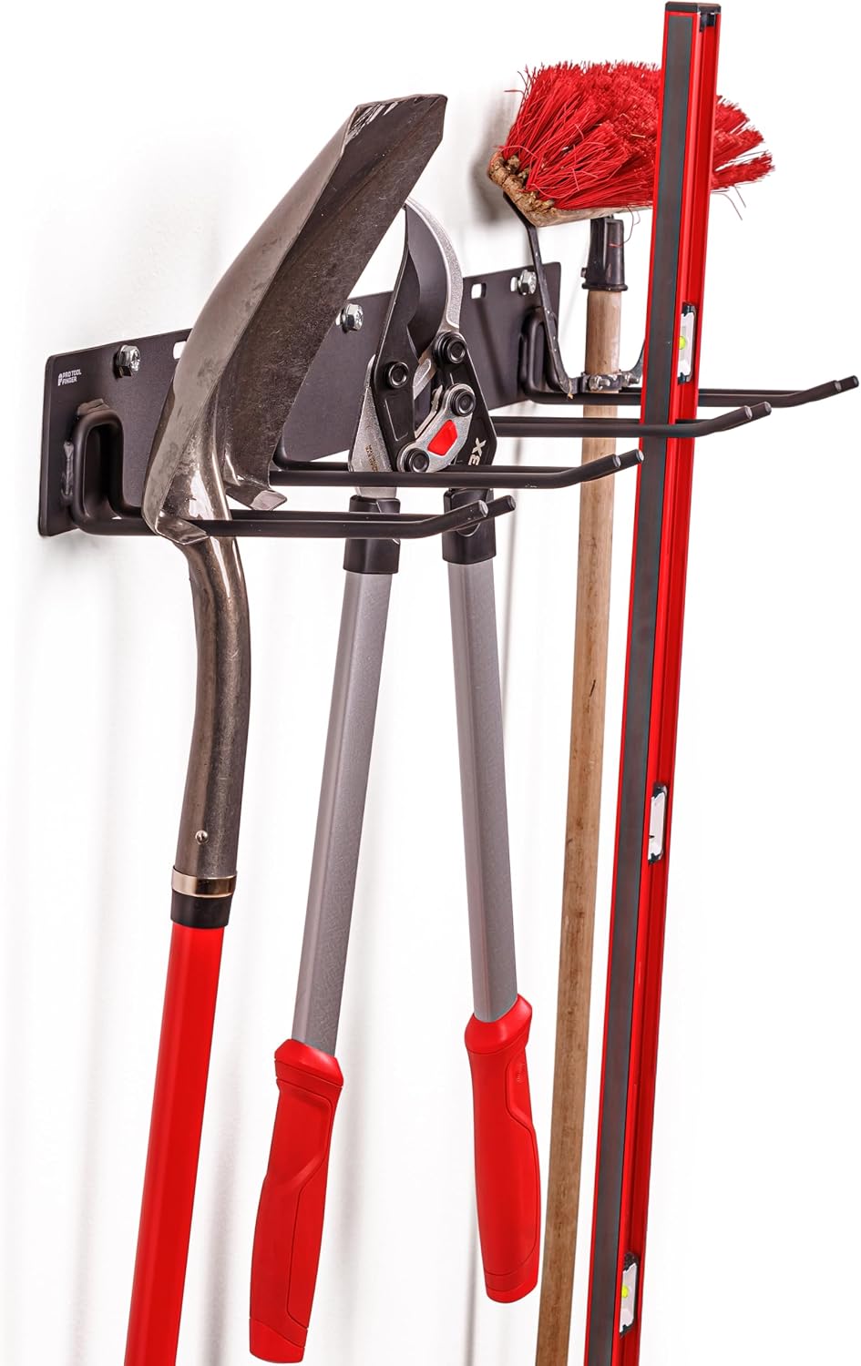 Garage Tool Organizer Wall Mount โ Heavy Gauge Steel Rack with Welded Hooks, ...