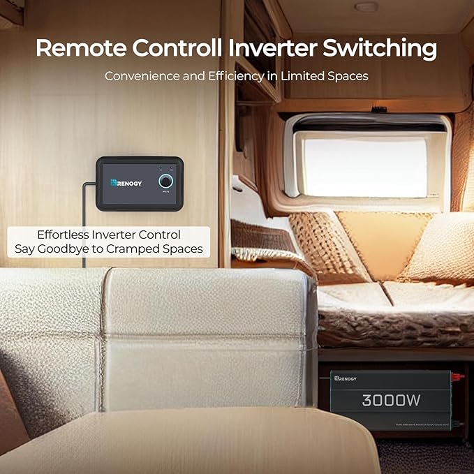 Renogy Inverter P2 3000W Pure Sine Wave Inverter 12V DC to 120V AC Converter