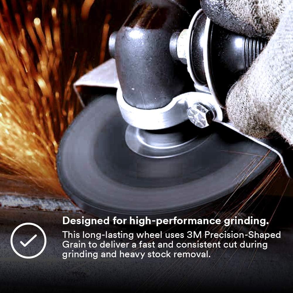 3M Silver Depressed Center Grinding Wheel, 87455, 36+, T27
