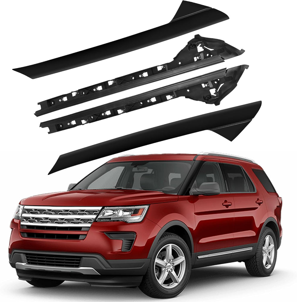 HYR A-Pillar Windshield Trim Molding Set Fit for Ford Explorer 2011-2019, Dri...