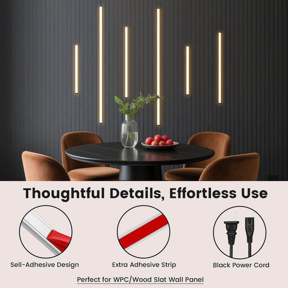 LED Recessed Lighting Kit for Wall Panels 6pcs Slat Wall Lights