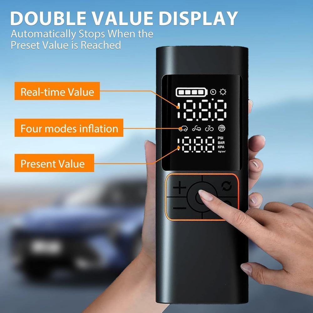 Cordless Tire Inflator, Portable Air Compressor 180 PSI