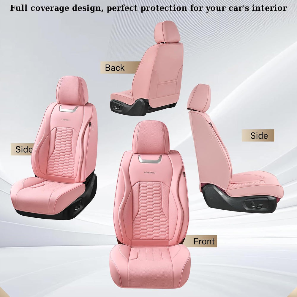 Coverado Front Seat Covers, Car Seat Covers Front Seats, Nappa Leather Waterp...