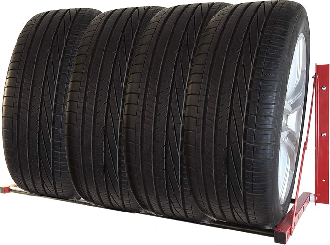 ROBLOCK Folding Tire Wheel Rack Wall Mount Multi-Tire Spare Carriers Garage x