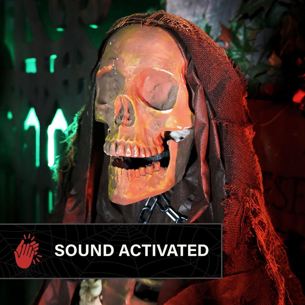 Haunted Hill Farm 5.2-Ft. Sonic Reaper Halloween Animatronic