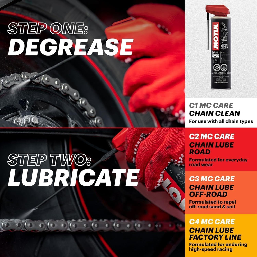 Motul C1 Chain Clean – Motorcycle Chain Cleaner for Dirt Bike, Street Bike, A...