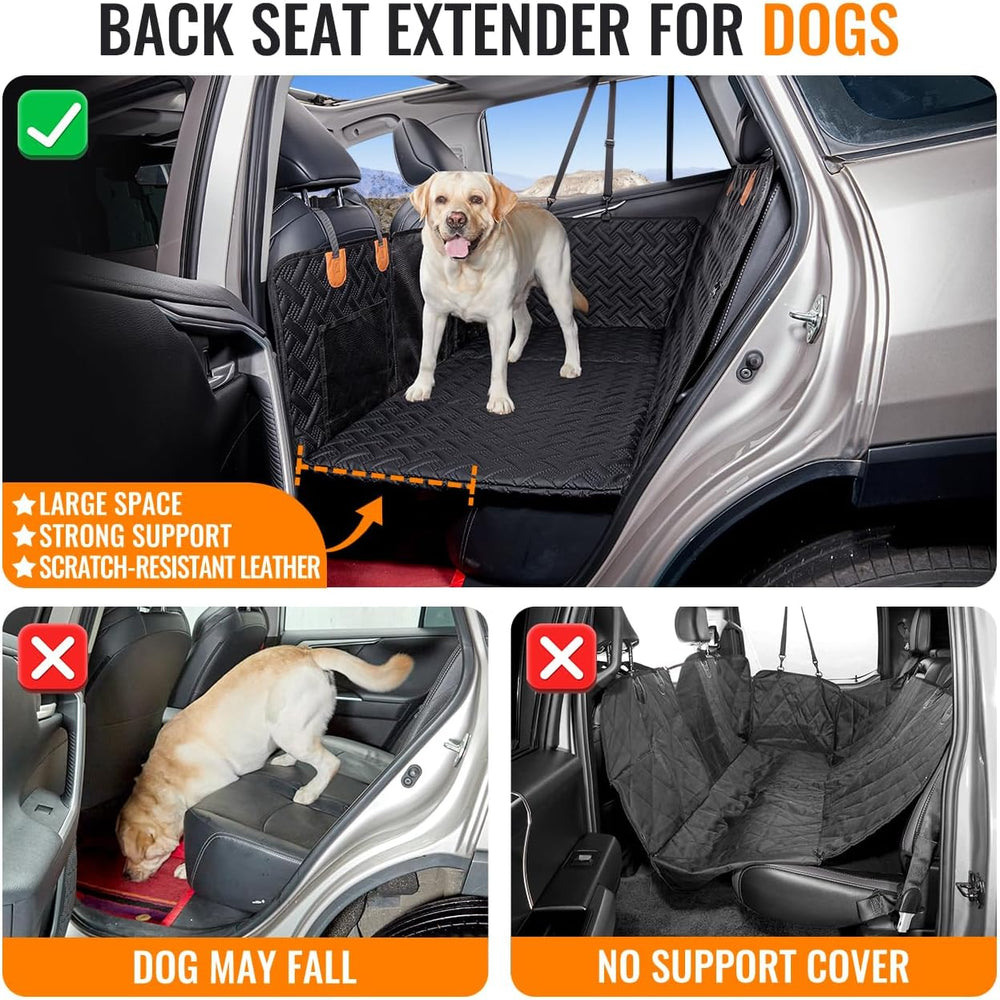 MAXFUT Dog Car Seat Cover for Back Seat,Back Seat Extender for Dogs