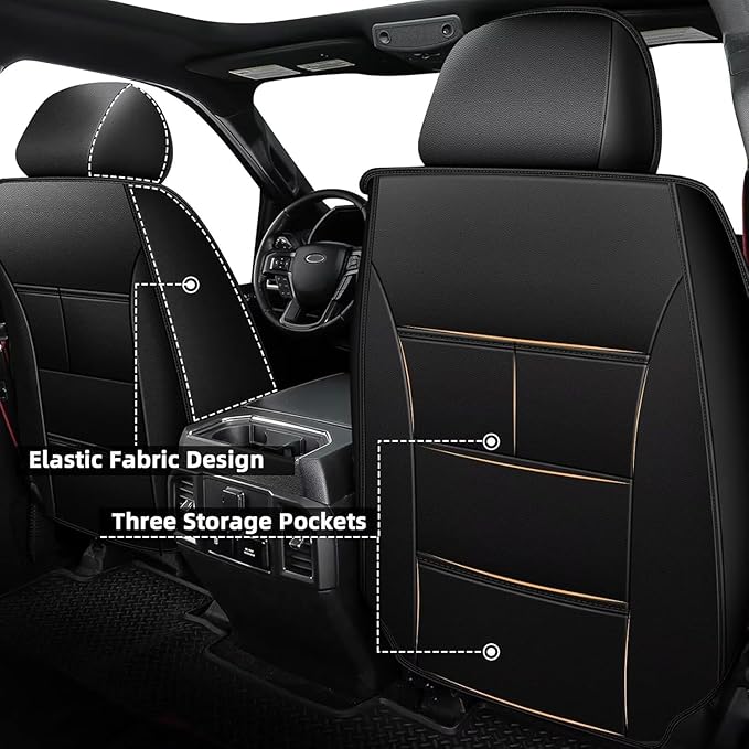 AOMSAZTO Ford Ranger Seat Covers: Full Set Custom Fit 2019 2020 2021 2022 2023