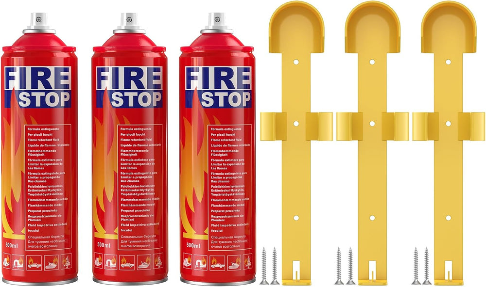 AmzBoom 3-Pack Fire Extinguisher for Home, Kitchen, Car, Camping & Electr...