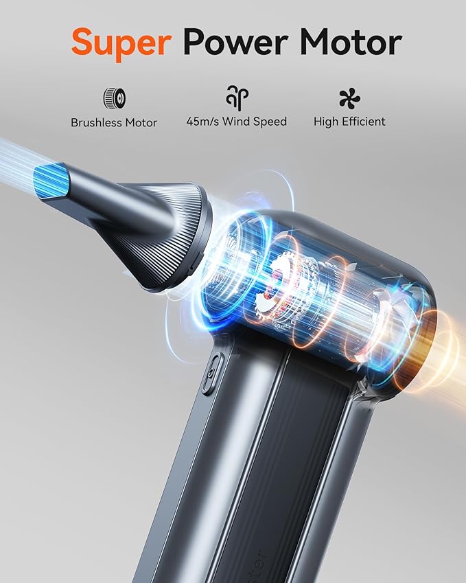 WOLFBOX MF100 Electric Air Duster-150000RPM Super Power Cordless Air Duster