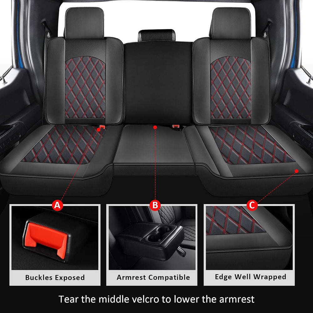 MIROZO Ram Seat Covers Full Set Leather for 2009-2026 RAM 1500/2500/3500