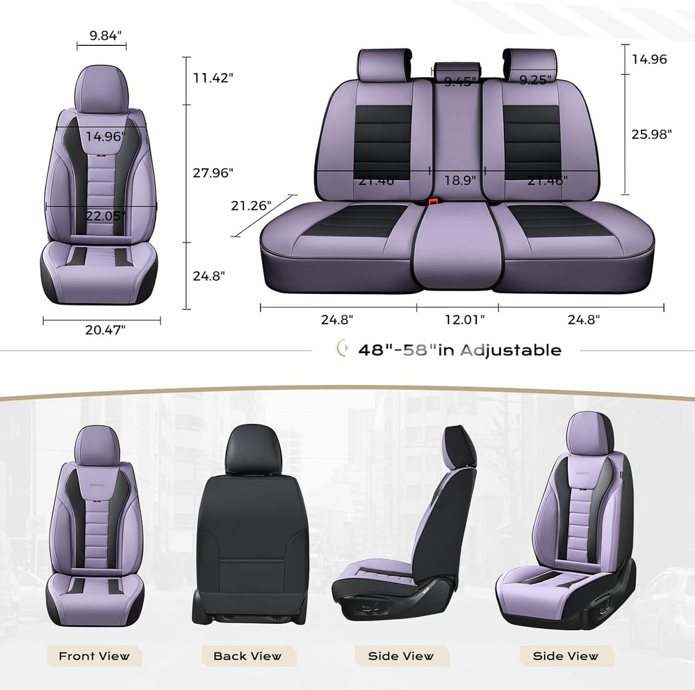 Coverado Car Seat Covers Full Set, Seat Covers for Cars, Front Seat Covers an...