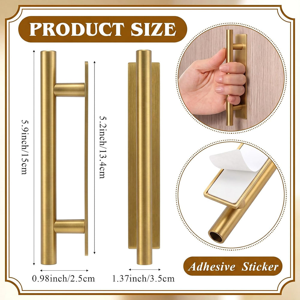 Barydat 50 Pack Self Stick Push Pull Helper Stick on Drawer Pulls ABS Plastic...