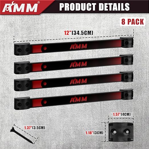 AMM 8PCS Magnetic Tool Holder Strip, Tool Magnet Bar