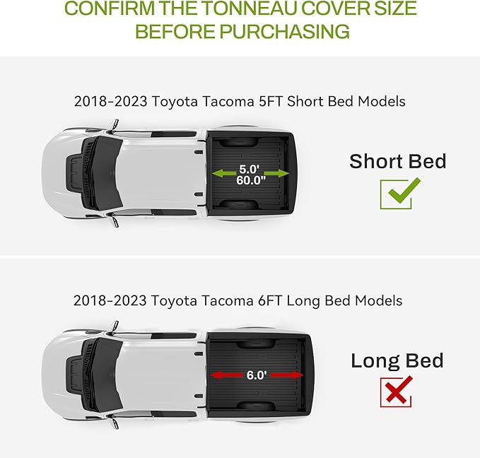 AUTOSAVER88 Floor Mats Fit for Toyota Tacoma Double Cab 2023-2018, Custom Fit