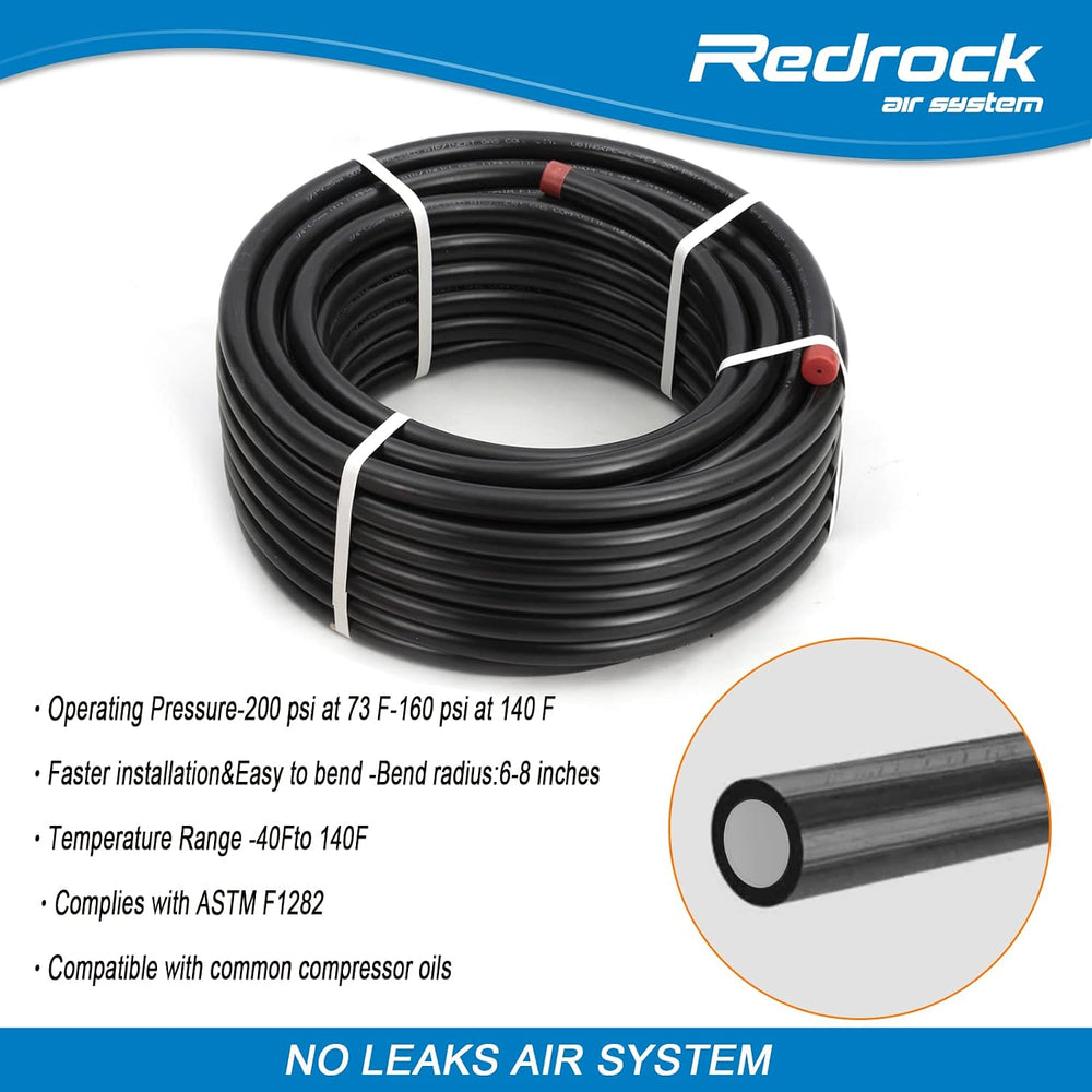 Air Compressor Accessories Kit 1/2" x 100 feet HDPE Aluminum Compressed ...