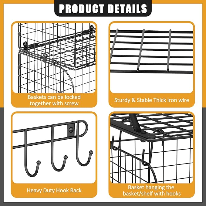 2 Pack Garage Shelves Wall Mounted