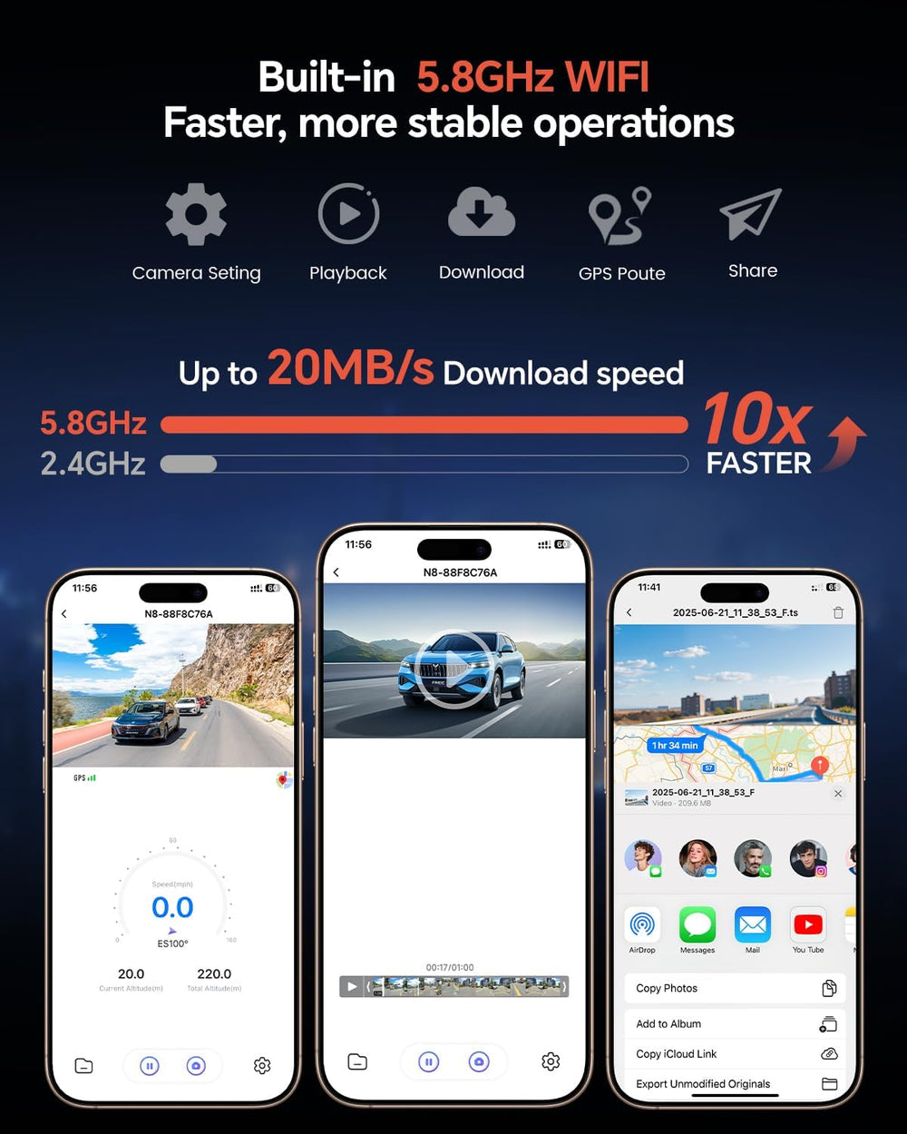 Coolcrazy 4K Dash Cam Front and Rear, STARVIS Sensor, Free 128GB Card Include...