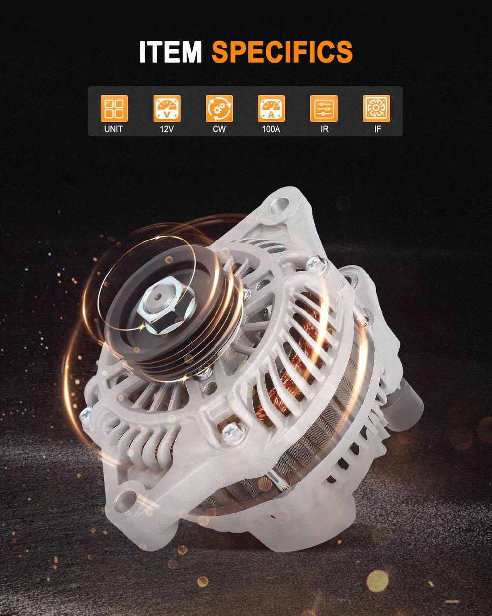 11230 New Alternator Fit for 2006-2010 for Chrysler PT Cruiser 2.4L