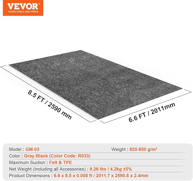 VEVOR Waterproof Garage Floor Mat