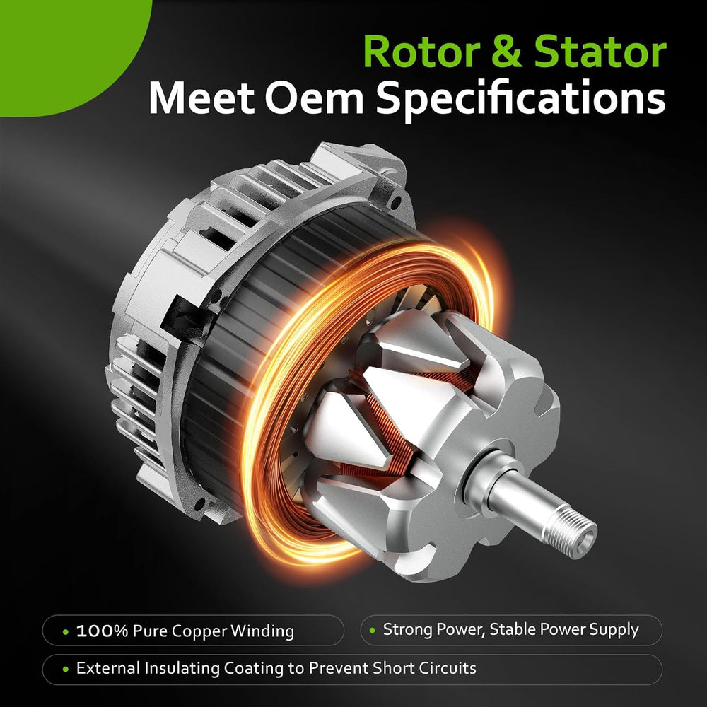 11570 New Alternator Replacement for V6 3.6 L Dodge Grand Caravan 11-20, Jour...