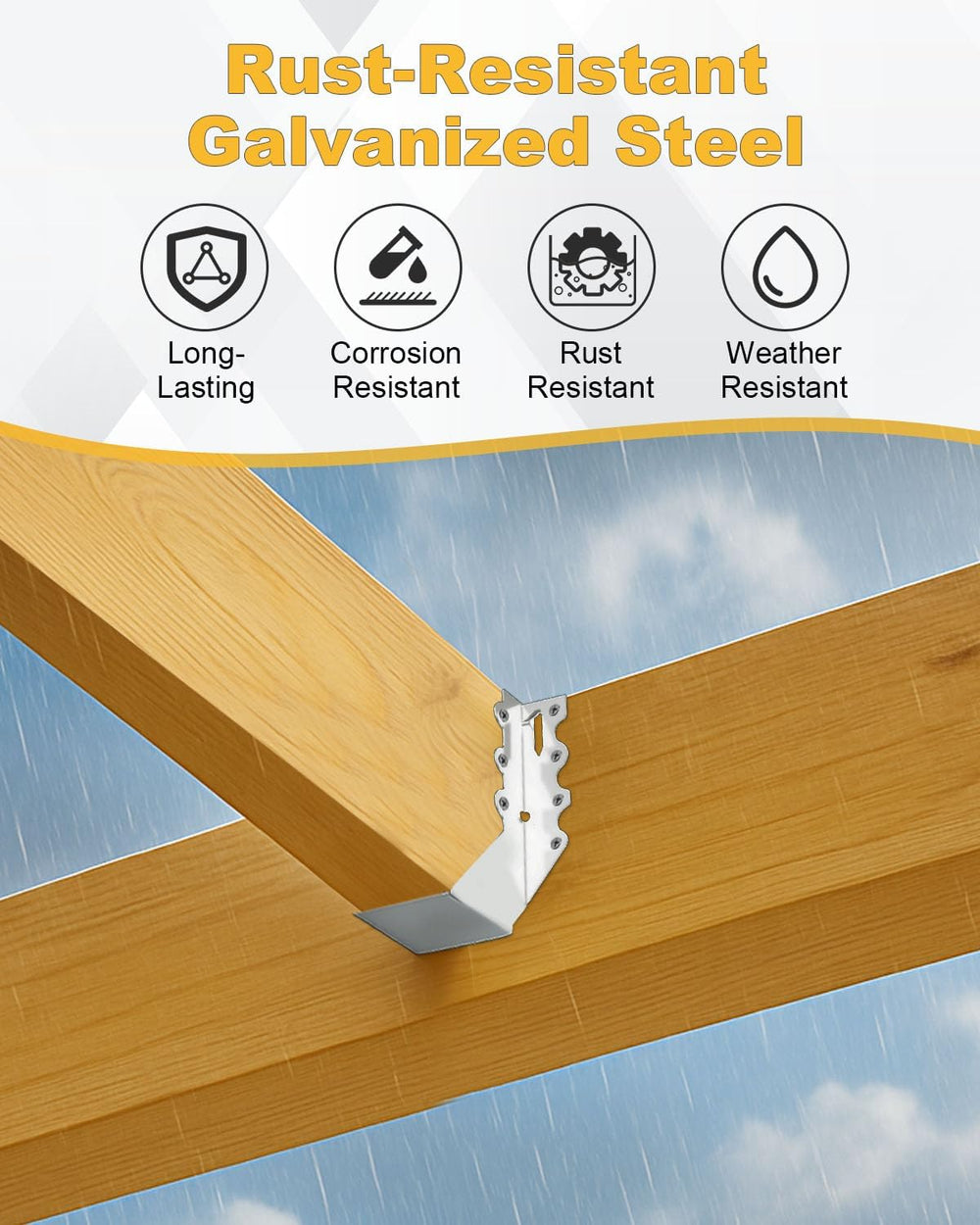 25 Pcs 2x6 Joist Hangers for Wood, 20 Gauge Galvanized Face Mount Joist Hange...