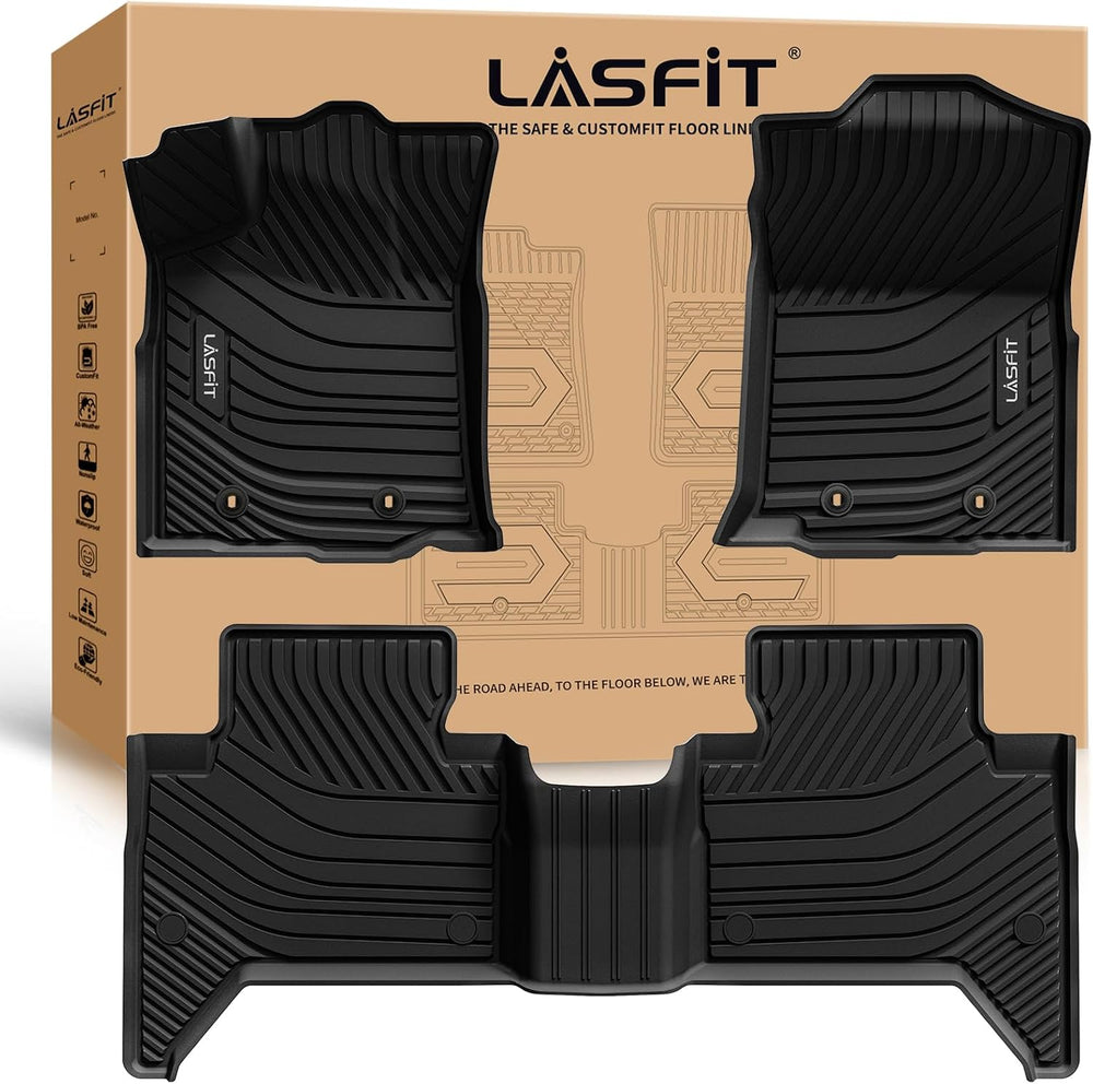 LASFIT Floor Mats for Toyota Tacoma 2016-2023 Double Cab All Weather Custom Fit