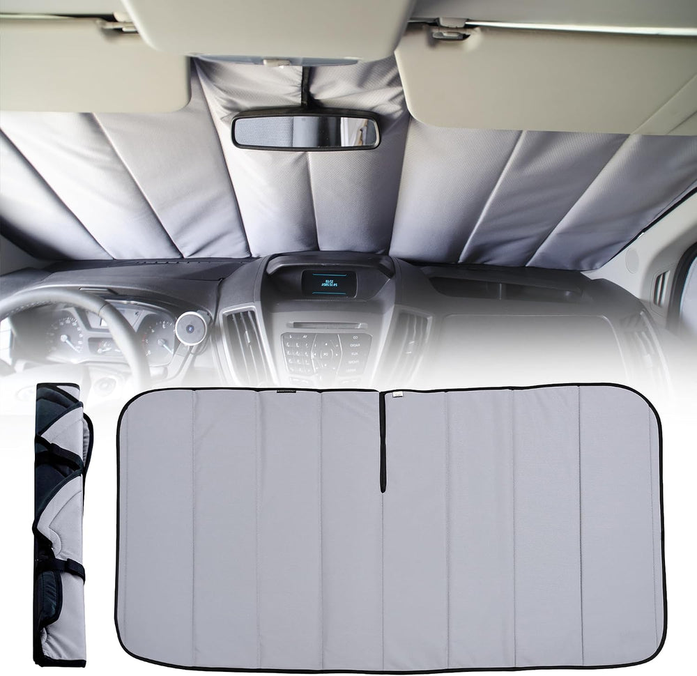 Living in a Bubble Insulated Blackout Windshield Cover for Ford Transit Van Y...