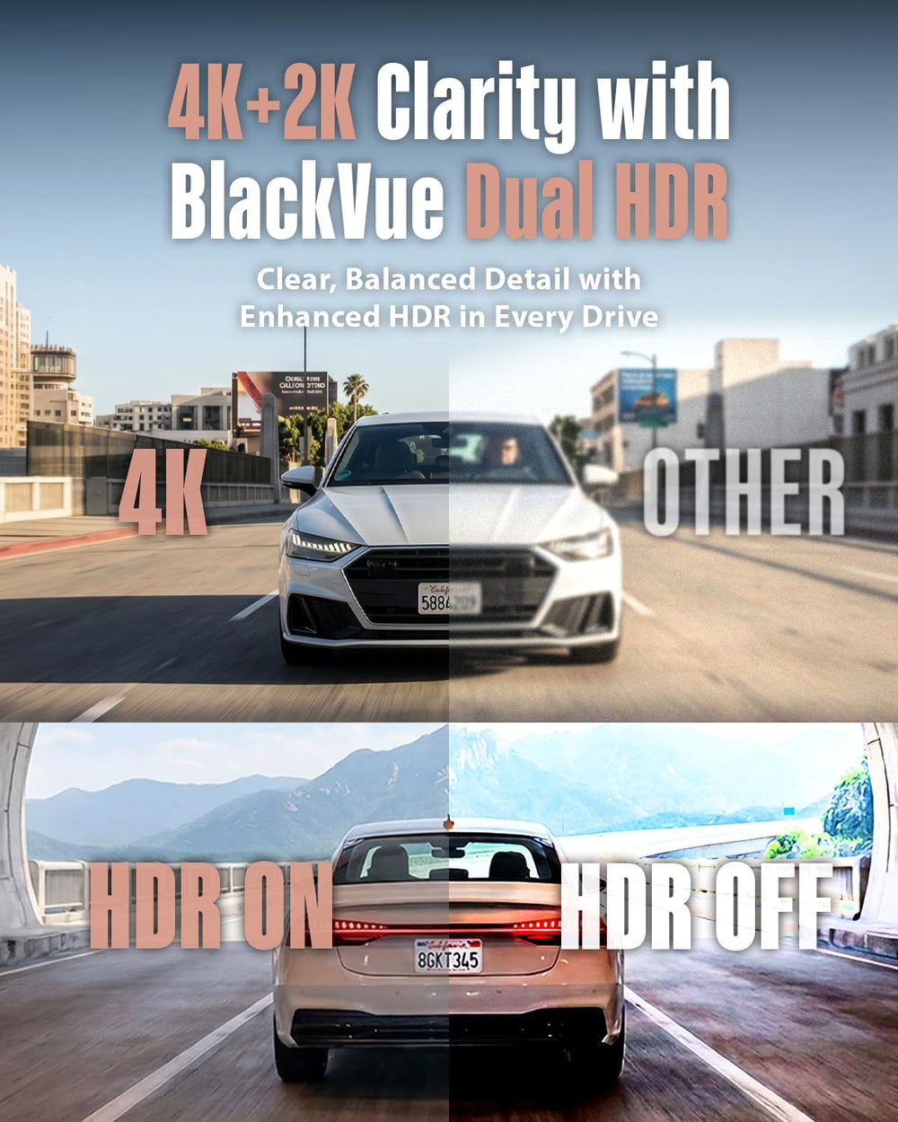 BlackVue Elite 9, 4K+2K Dash Cam Front and Rear, STARVIS 2, HDR, Free 64GB