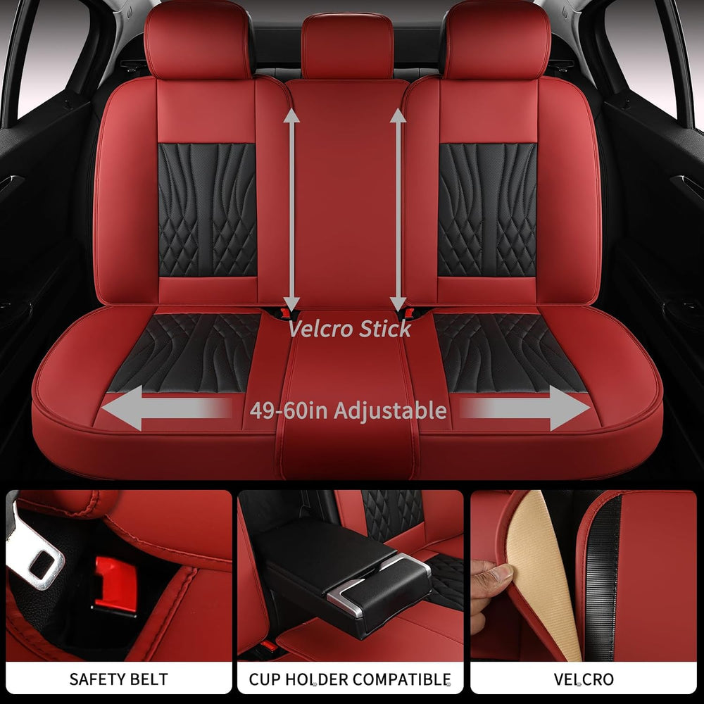 MINGBRON Leather Car Seat Covers,Car Seat Protector Waterproof,Seat Covers Fu...
