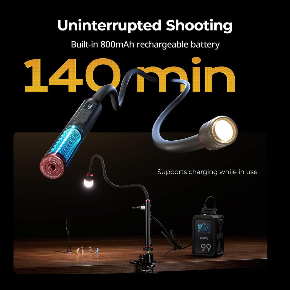 SmallRig RM 01B Macro LED Bendy Light for Fungi Photography, 1800K-7500K
