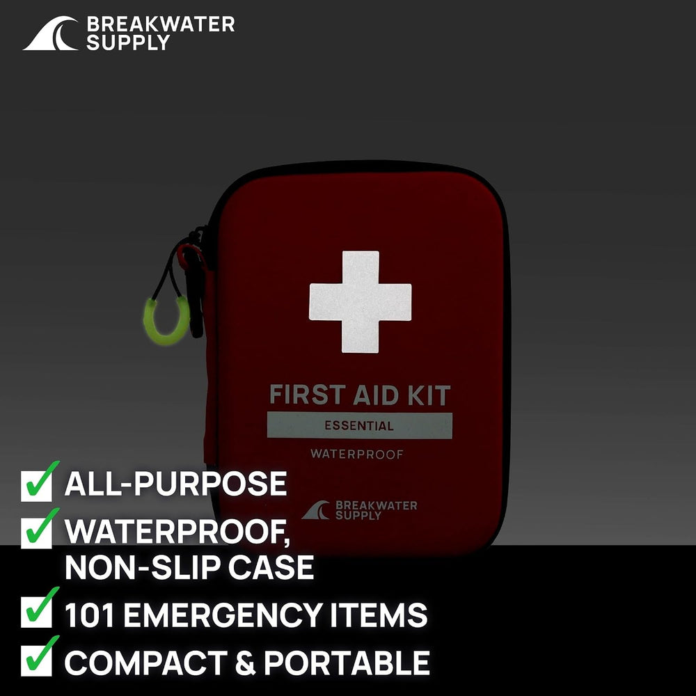 Breakwater Supply All Purpose Waterproof First Aid Kit for Car Home Office