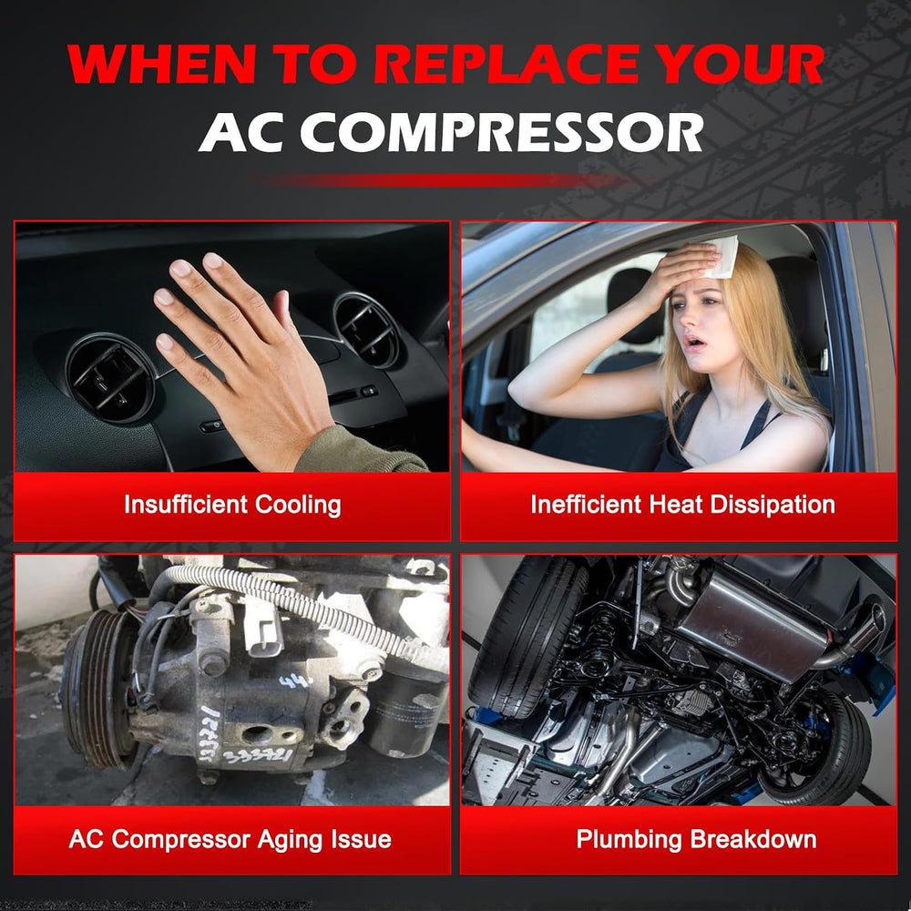 AC Compressor Clutch Kit Fit for Silverado 1500 2500 HD, Tahoe, Suburban, Exp...