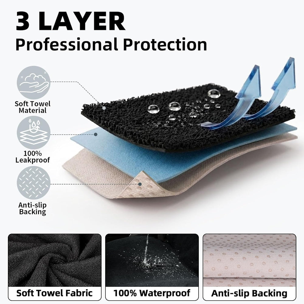 Leader Accessories Waterproof Towel Car Seat Cover, Front Bucket, Black