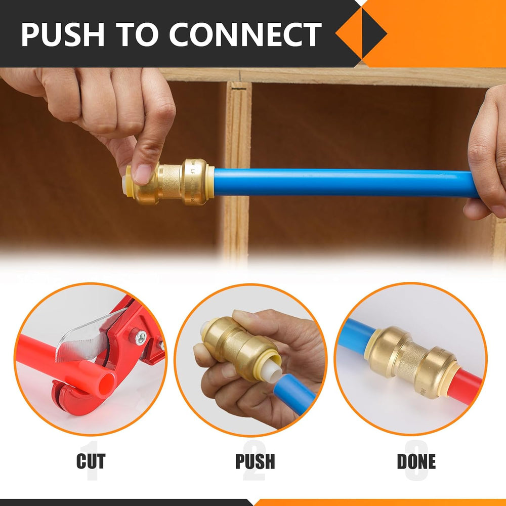 20PC HeSun 1/2" x 1/2" Push-fit 90 Degree Elbow(PF045-20)