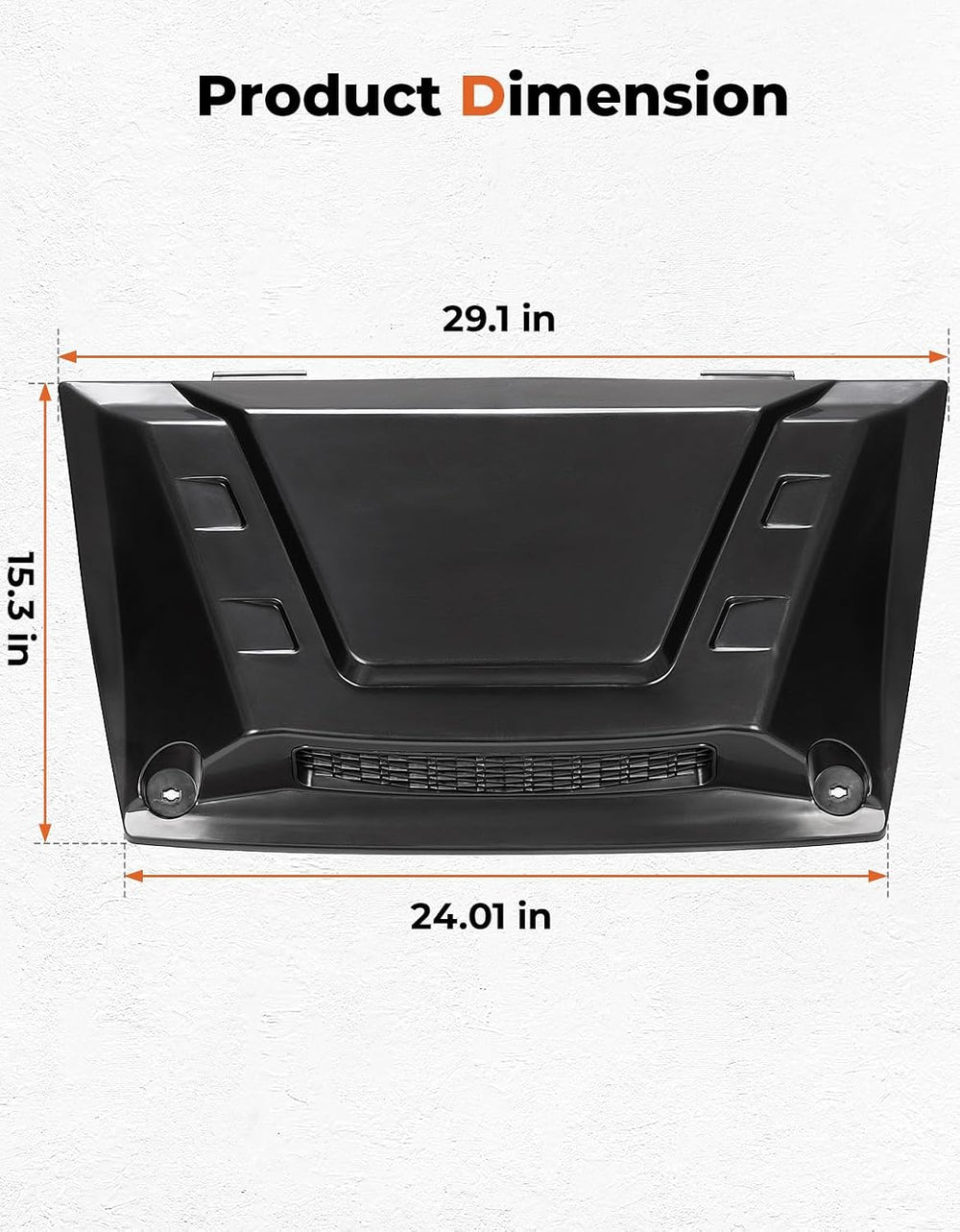 KEMIMOTO Hood Scoop Kit Compatible With Kawasaki Mule Pro FXT/DXT/DX/FX 2015-...