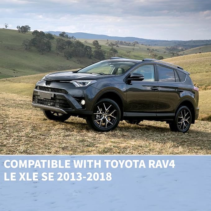 4PCS Rain Guards Fit for 2013-2018 Toyota RAV4 LE XLE SE, Tape-on Outside Mount