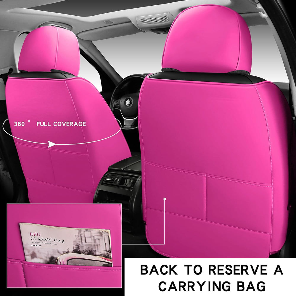 INZU Cute Rabbit Comfortable Leather Auto Car Seat Covers Front & Rear Se...