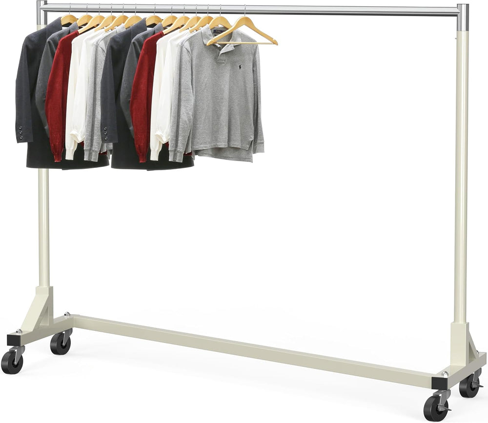 Simple Houseware Industrial Grade Z-Base Garment Rack, 63" W/500Lb, Gray