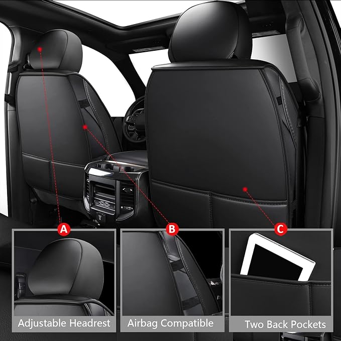 MIROZO Front Ram Seat Covers